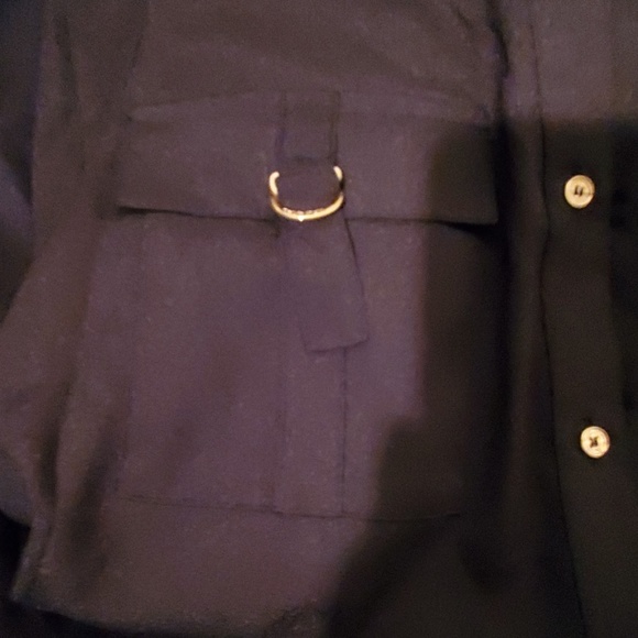 NWT Calvin Klein Button Front Blouse Womens Medium - Picture 5 of 7